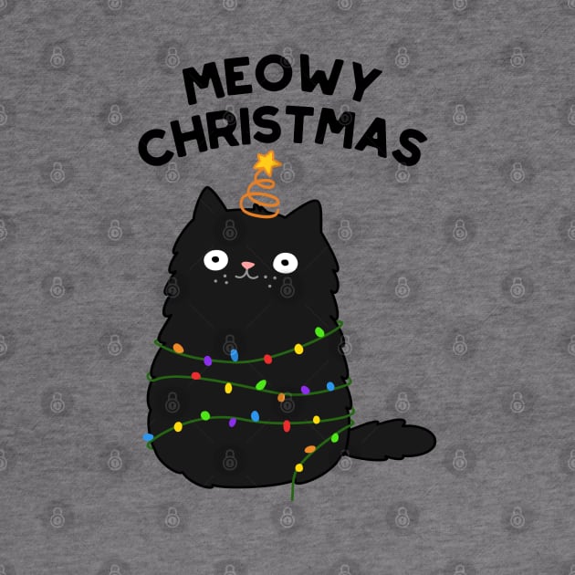 Meowy Christmas Cute Merry Cat Pun by punnybone